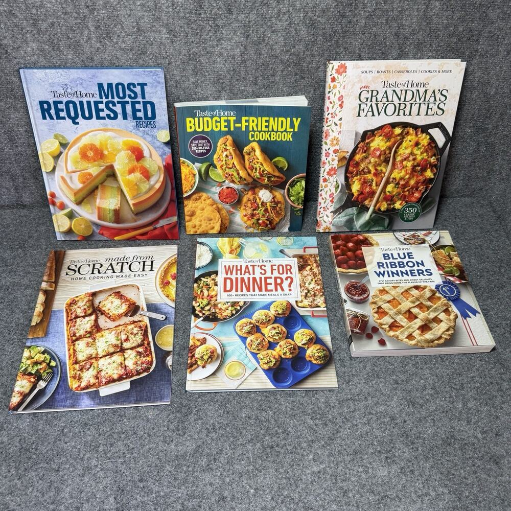 Lot Of (6) Cook Books Recipes Meal Planner Paperback Hardcovers Budget Friendly